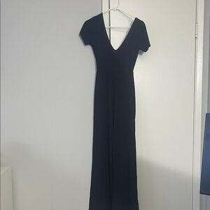 Elegant Black V-Neck Jumpsuit